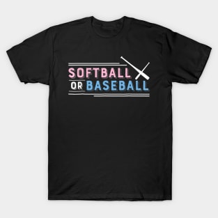 Softball or Baseball Shirt, Sports Gender Reveal T-Shirt